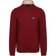 Sweater New Zealand Auckland NZA Halfzip Samuel Cherry red