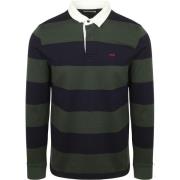 Polo Shirt Lange Mouw Mcgregor Rugbyshirt Streep Navy Olive
