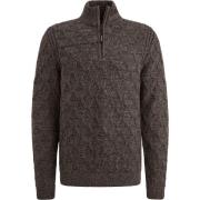 Sweater Vanguard Trui Half Zip Wol Blend Bruin