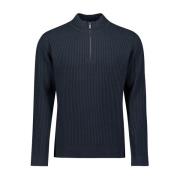 Trui No Excess Half Zip Trui Rib Navy