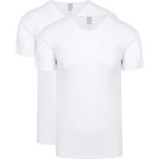 T-shirt Alan Red Vancouver Organic V-Hals T-Shirt Wit 2-Pack