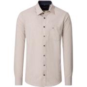 Overhemd Lange Mouw Casa Moda Overhemd Structure Beige