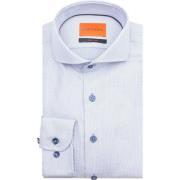 Overhemd Lange Mouw Suitable Overhemd Jacquard Luxe Blauw