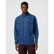 Overhemd Lange Mouw Wrangler 112371546 OVERSHIRT-RETRO BLUE