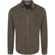 Overhemd Lange Mouw No Excess Fine Corduroy Overhemd Dark Clay