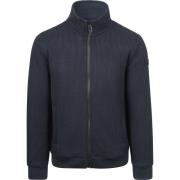 Vest No Excess Vest Knitted Rib Structure Navy