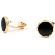 Schoenaccessoires Suitable Manchetknoop Rond Goud Zwart