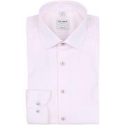 Overhemd Lange Mouw Olymp Level 5 Overhemd Structure Roze