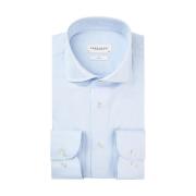 Overhemd Lange Mouw Profuomo Travel Shirt Blauw