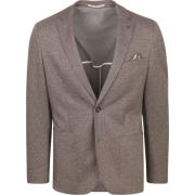 Blazer Suitable Colbert Fame Pied de Poule Bruin