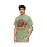 T-shirt Korte Mouw Superdry T-shirt Gasoline Workwear vert