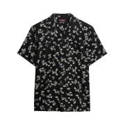 Overhemd Korte Mouw Superdry Chemise Beach manches courtes noire