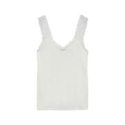 Top Vero Moda Débardeur Vero Moda blanc en viscose et élasthanne