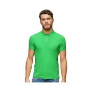 Polo Shirt Korte Mouw Superdry Polo Essential Logo Neon vert