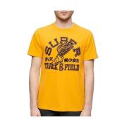 T-shirt Korte Mouw Superdry T-shirt Track Field Ath Jaune