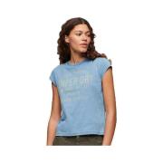T-shirt Superdry T-shirt Workwear Indigo délavé