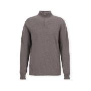 Trui Barbour Essential Half-Zip Jumper - Dark Stone