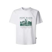 T-shirt Korte Mouw Pepe jeans T-shirt Patch blanc