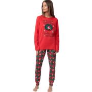 Setjes Admas Pyjama broek top lange mouwen Reindeer Crossing Peanuts