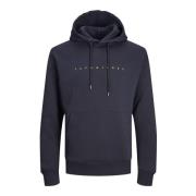 Sweater Jack &amp; Jones 12243527 STAR JJ SWEAT HOOD-DARK NAVY