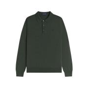 Polo Shirt Lange Mouw Fred Perry Classic Knitted Long Sleeve Polo Shir...