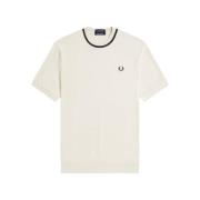 T-shirt Korte Mouw Fred Perry Crew Neck Pique T-Shirt Ecru