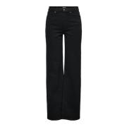 Straight Jeans Only 15338858 JUICY HW WIDE-BLACK DENIM