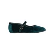 Ballerina's Paez Mary Jane W - Velvet Evergreen