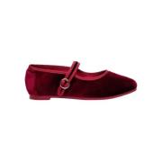 Ballerina's Paez Mary Jane W - Velvet Burgundy