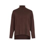 Trui Vila Noos Ostria Rollneck Knit - Coffee Bean