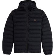 Donsjas Fred Perry Hooded Insulated Padded Jacket Black