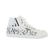 Hoge Sneakers Kawasaki Kawasaki Graffiti Canvas Boot K202415 1002 Whit...