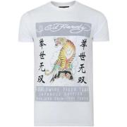 T-shirt Korte Mouw Ed Hardy Mt-Tiger T-Shirt White