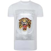 T-shirt Korte Mouw Ed Hardy Tile-Roar T-Shirt White