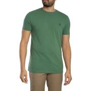 T-shirt Korte Mouw Timberland Slim Fit T-shirt met geborduurd logo