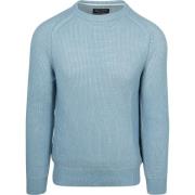 Sweater Marc O'Polo Pullover Structured Bi-Colour Blauw
