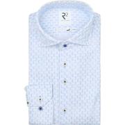 Overhemd Lange Mouw R2 Amsterdam R2 Overhemd Sorona Print Lichtblauw