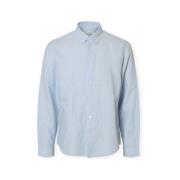 Overhemd Lange Mouw Selected Noos Regclay Shirt - Dusty Blue