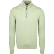 Sweater Suitable Merino Half Zip Trui Lichtgroen