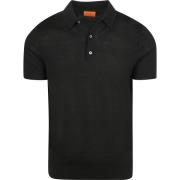 T-shirt Suitable Polo Merinowol Zwart