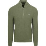 Trui Gant Half Zip Trui Micro Textured Groen