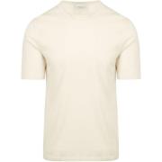 T-shirt Korte Mouw Profuomo T-Shirt Knitted Ecru