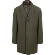 Trainingsjack Suitable Coat Wol Twill Donkergroen
