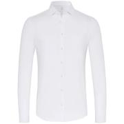 Overhemd Lange Mouw Desoto Overhemd Strijkvrij Jersey Wit