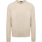 Sweater William Lockie Trui Lamswol Linen Beige