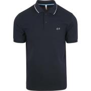 T-shirt Sun68 Poloshirt Small Stripe Collar Navy