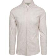 Overhemd Lange Mouw Desoto Overhemd Monochrome Streep Beige