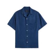 Overhemd Korte Mouw Portuguese Flannel Dogtown Shirt - Blue