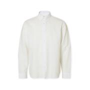 Overhemd Lange Mouw Selected Noos SlimClay Linen Shirt - Bright White