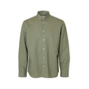 Overhemd Lange Mouw Selected Noos SlimClay Linen Shirt - Vetiver